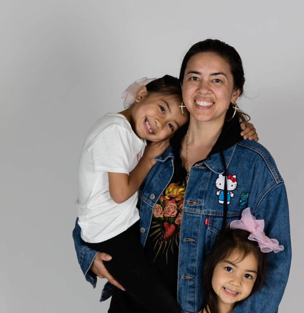 Mother and 2 daughters Standing