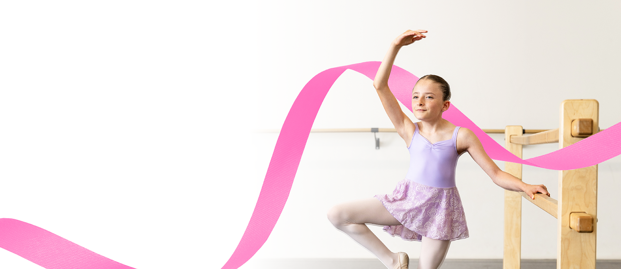 young girl dancing ballet