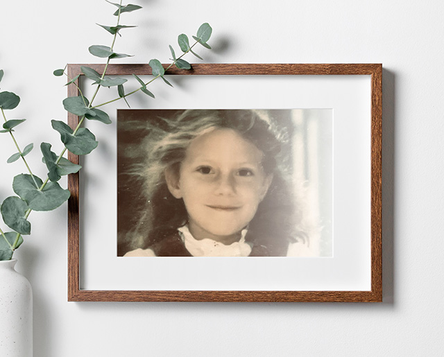 framed photograph of young girl