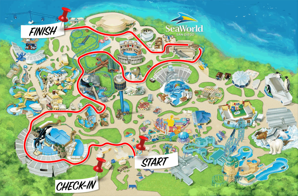 SeaWorld Walkabout Course Map